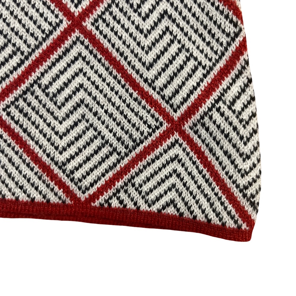SVRNAA Knit Dress with Geometric Print in Red, White and Black Size M - Picture 8 of 13